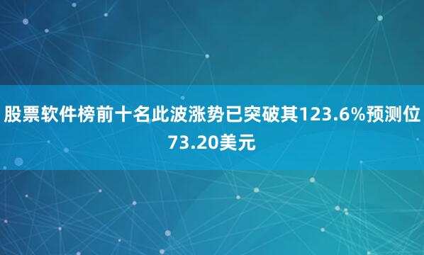 股票软件榜前十名此波涨势已突破其123.6%预测位73.20美元